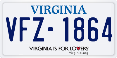 VA license plate VFZ1864