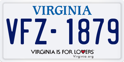 VA license plate VFZ1879