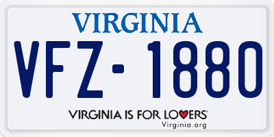 VA license plate VFZ1880