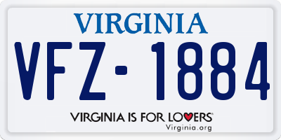 VA license plate VFZ1884