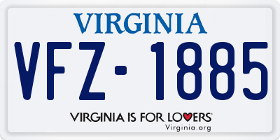 VA license plate VFZ1885