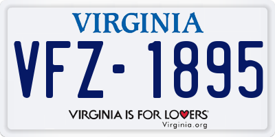 VA license plate VFZ1895
