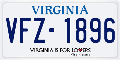 VA license plate VFZ1896