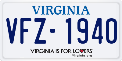 VA license plate VFZ1940