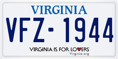 VA license plate VFZ1944