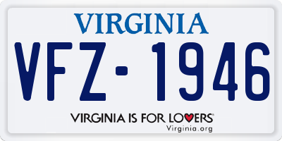 VA license plate VFZ1946