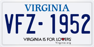 VA license plate VFZ1952