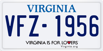 VA license plate VFZ1956
