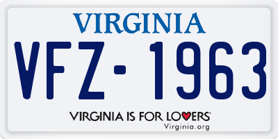 VA license plate VFZ1963