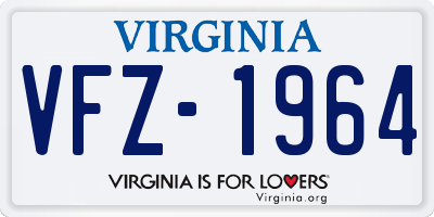 VA license plate VFZ1964