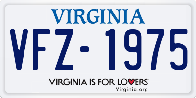 VA license plate VFZ1975