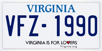VA license plate VFZ1990
