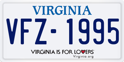 VA license plate VFZ1995