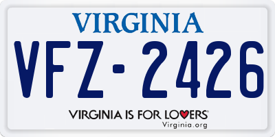 VA license plate VFZ2426