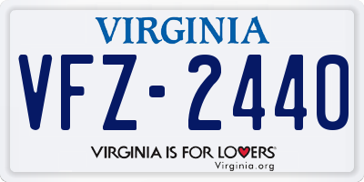 VA license plate VFZ2440