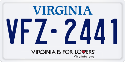 VA license plate VFZ2441