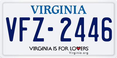 VA license plate VFZ2446