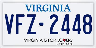 VA license plate VFZ2448