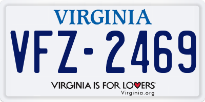 VA license plate VFZ2469
