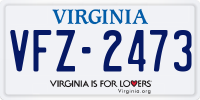 VA license plate VFZ2473