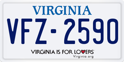 VA license plate VFZ2590