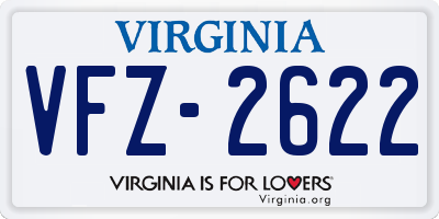 VA license plate VFZ2622