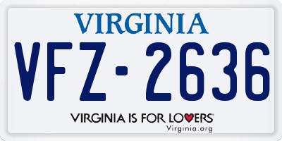 VA license plate VFZ2636