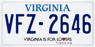 VA license plate VFZ2646