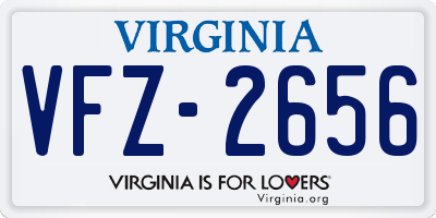 VA license plate VFZ2656
