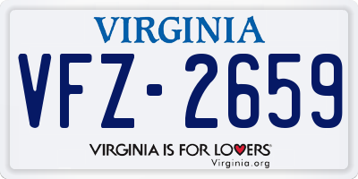 VA license plate VFZ2659