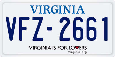 VA license plate VFZ2661