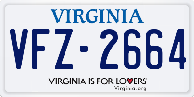 VA license plate VFZ2664