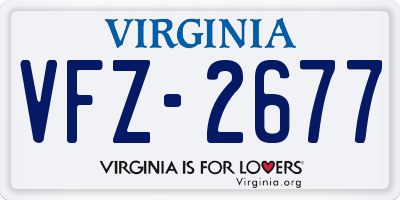 VA license plate VFZ2677