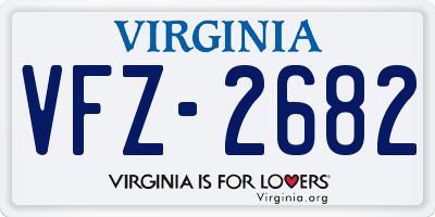 VA license plate VFZ2682