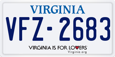 VA license plate VFZ2683