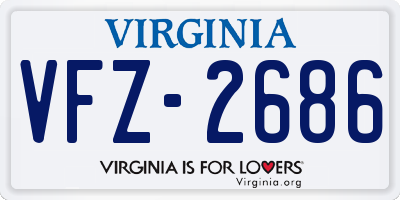 VA license plate VFZ2686