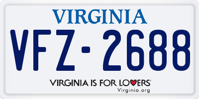 VA license plate VFZ2688