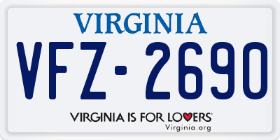 VA license plate VFZ2690