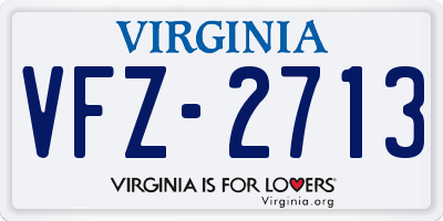 VA license plate VFZ2713