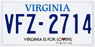 VA license plate VFZ2714