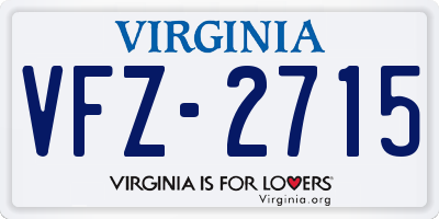VA license plate VFZ2715