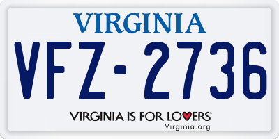 VA license plate VFZ2736