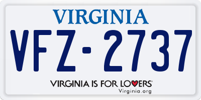 VA license plate VFZ2737