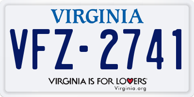 VA license plate VFZ2741