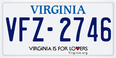 VA license plate VFZ2746