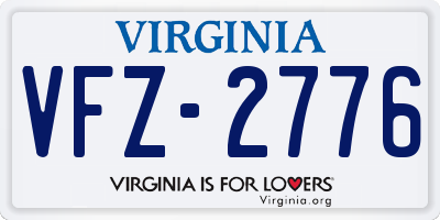 VA license plate VFZ2776