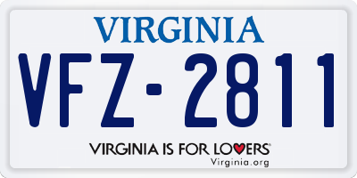 VA license plate VFZ2811