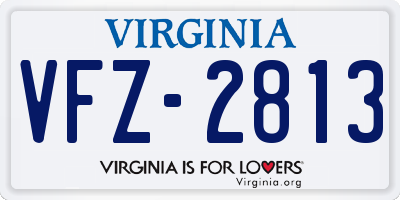 VA license plate VFZ2813
