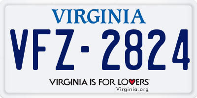 VA license plate VFZ2824