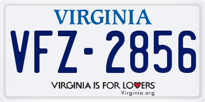 VA license plate VFZ2856